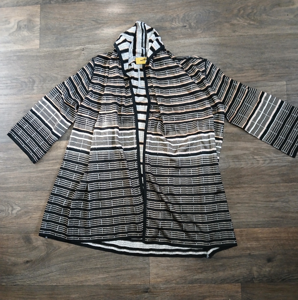 St. John Striped Open Front Cardigan. - Picture 9 of 15